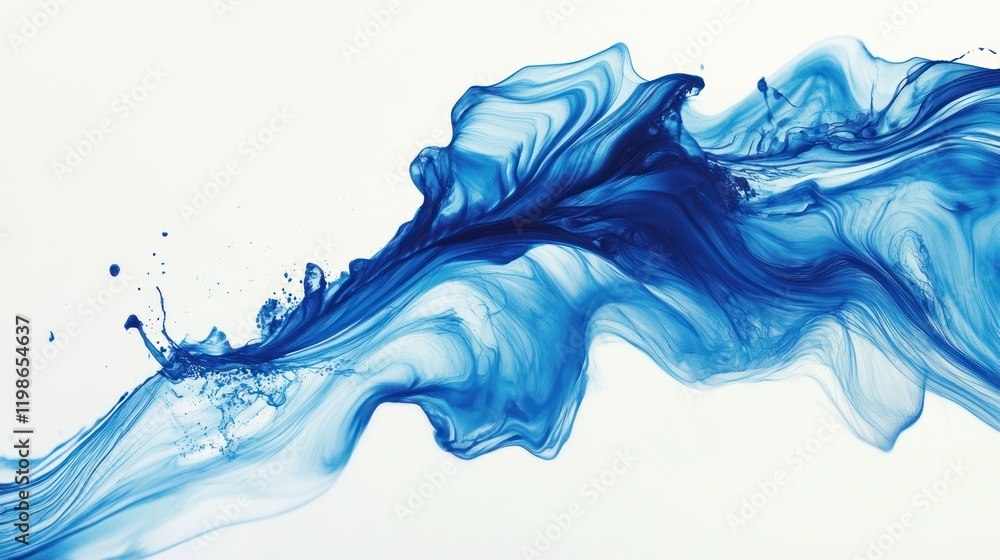 Obraz premium Abstract blue lines with dynamic motion effects.