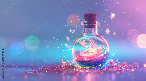 The universe in a cute glass bottle