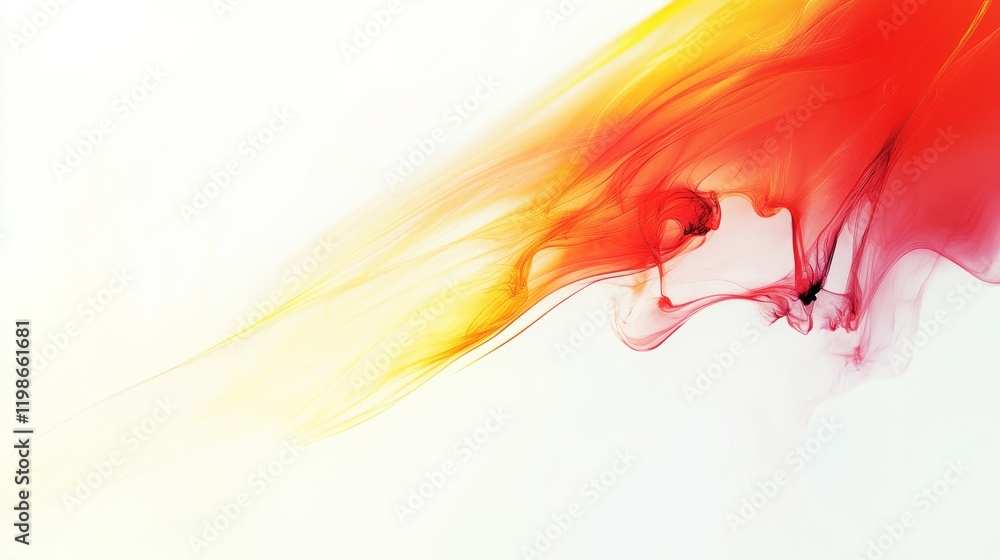 Obraz premium 115.Colored bright fume abstract over the white background: