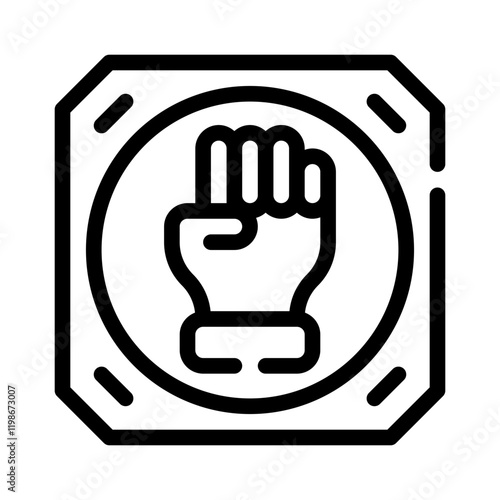 fist line icon