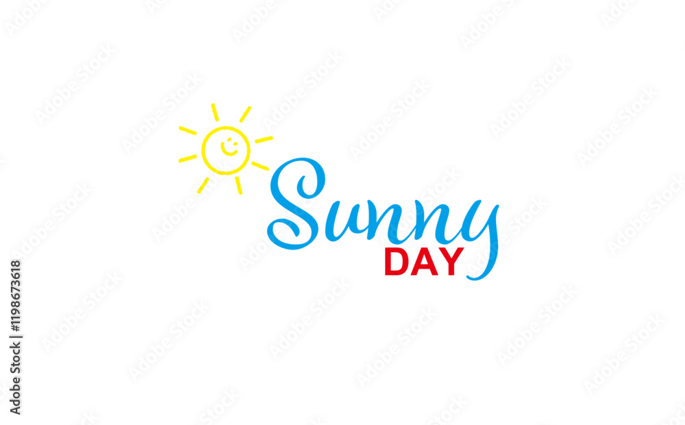 Sunny Day(晴れた日)のかわいいロゴマーク Sunny Day(晴れた日)のかわいいロゴマーク