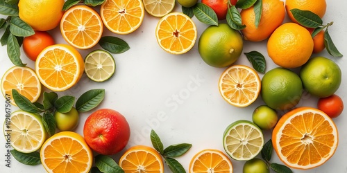 Fototapeta Naklejka Na Ścianę i Meble -  Fresh green limes arranged neatly in a flat lay composition, showcasing the vibrant colors and textures of the citrus fruits, fruits, vibrant
