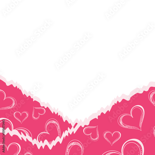 Torn Paper Valentine With Love Corner