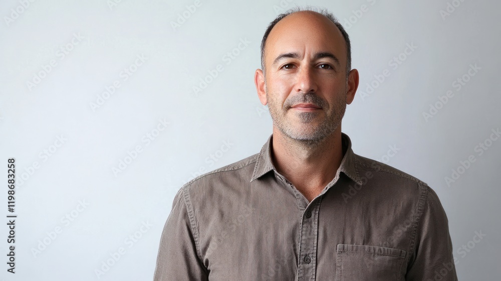 Portrait of an engineer in a professional setting on solid white background Portrait of an engineer in a professional setting on solid white background