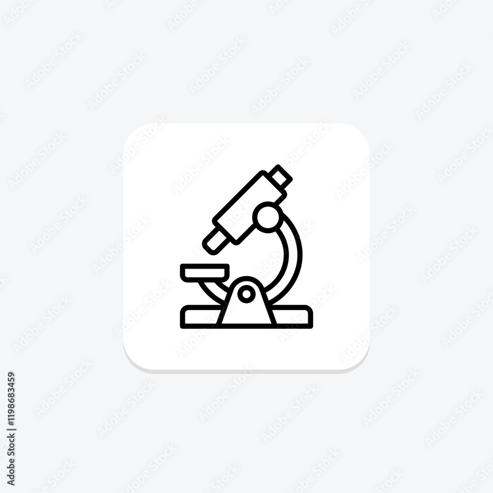 Microscope line icon , vector, pixel perfect, illustrator file Microscope line icon , vector, pixel perfect, illustrator file