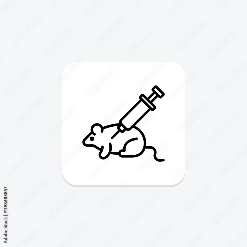Laboratory Rat line icon , vector, pixel perfect, illustrator file Laboratory Rat line icon , vector, pixel perfect, illustrator file