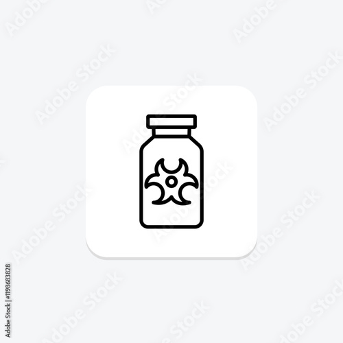 Chemical Hazard line icon , vector, pixel perfect, illustrator file photo