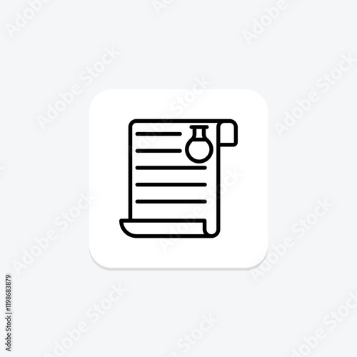 Lab Report line icon , vector, pixel perfect, illustrator file photo