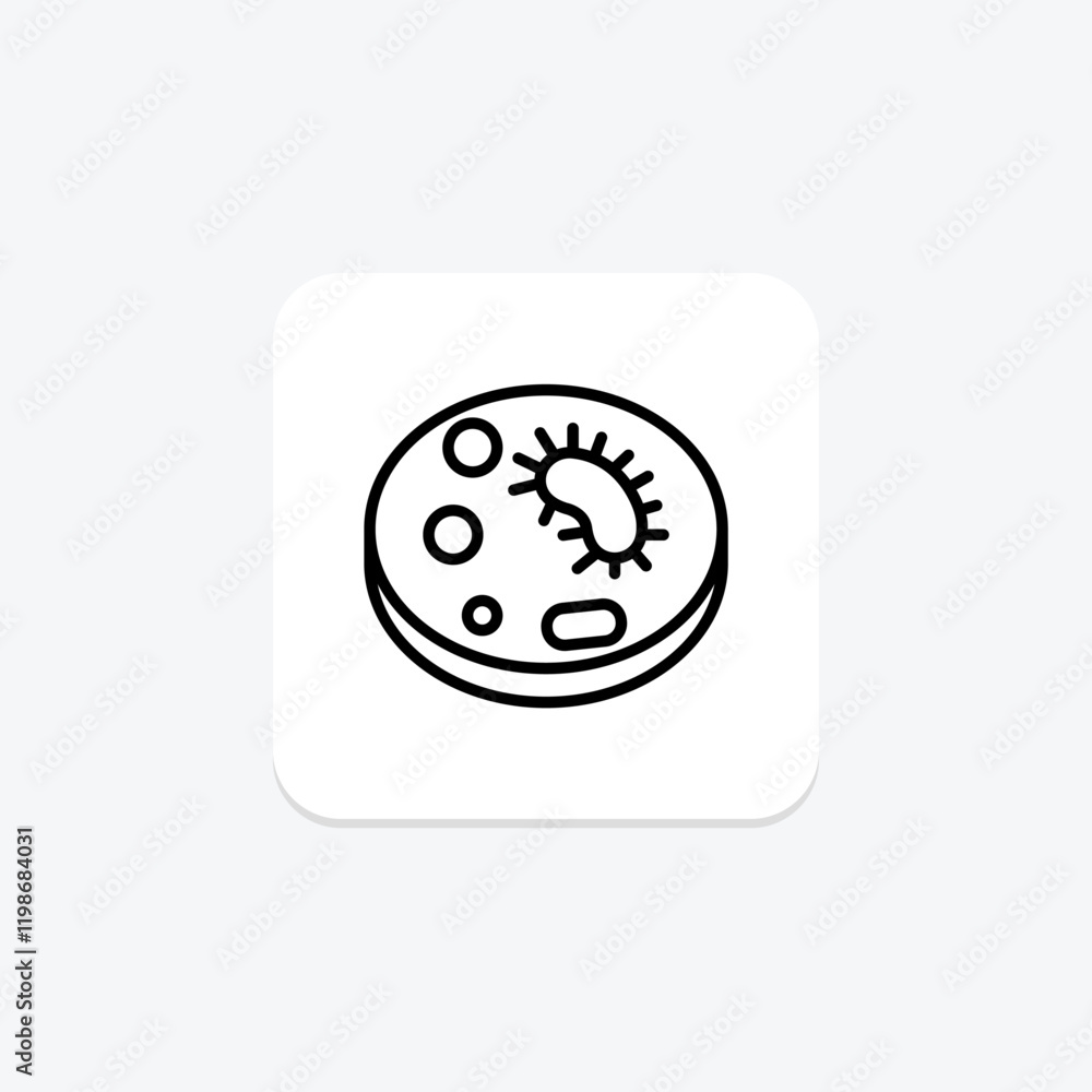 Microorganism line icon , vector, pixel perfect, illustrator file Microorganism line icon , vector, pixel perfect, illustrator file