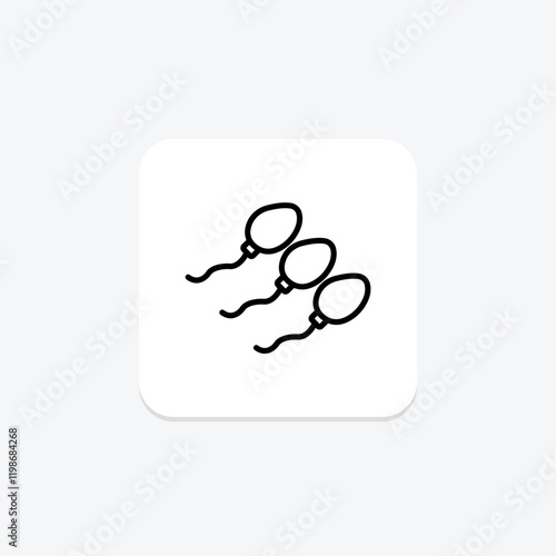 Sperm line icon , vector, pixel perfect, illustrator file