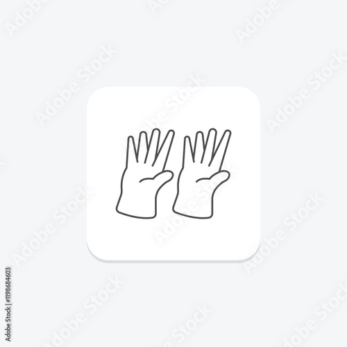 Gloves thinline icon , vector, pixel perfect, illustrator file