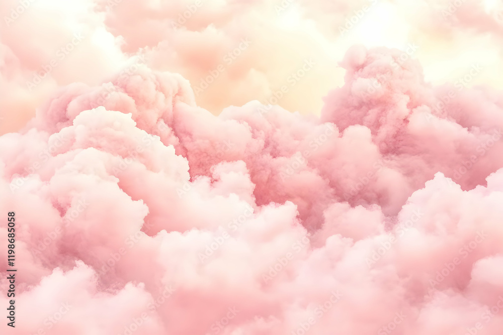 Pink Cloudscape Background Creates Dreamlike Atmosphere Softly Illuminates Serenity Pink Cloudscape Background Creates Dreamlike Atmosphere Softly Illuminates Serenity