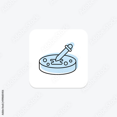 Petri Dish color shadow thinline icon , vector, pixel perfect, illustrator file