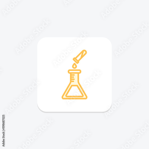 Scientific Experiment duotone line icon , vector, pixel perfect, illustrator file photo