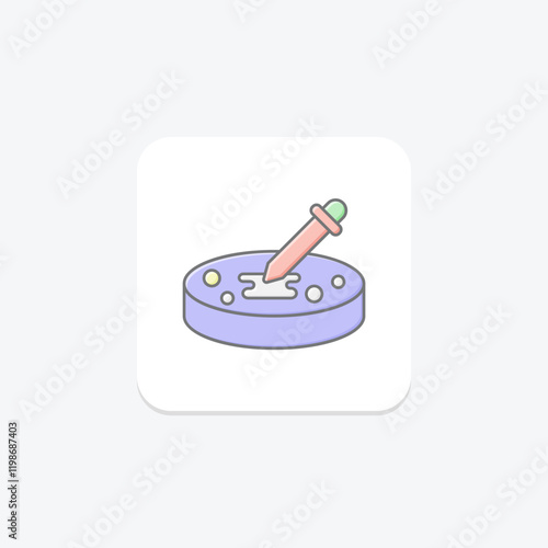 Petri Dish lineal color icon , vector, pixel perfect, illustrator file