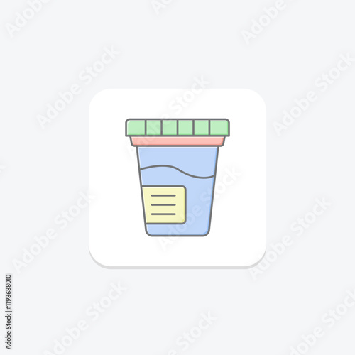 Urine lineal color icon , vector, pixel perfect, illustrator file