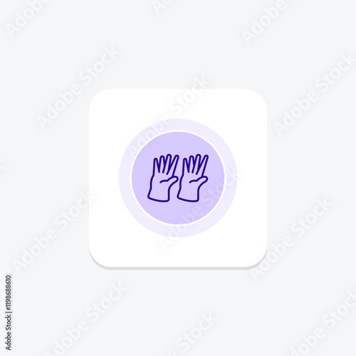 Gloves color circle icon , vector, pixel perfect, illustrator file