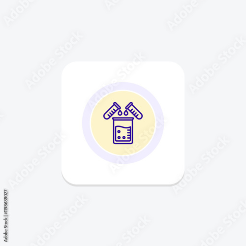 Chemical Reaction color circle icon , vector, pixel perfect, illustrator file photo