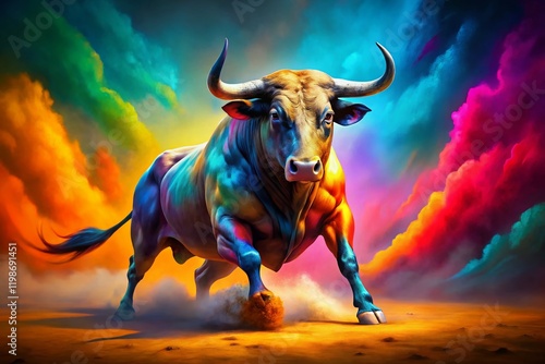 Wallpaper Mural Powerful Bullish Divergence: Financial Strength & Market Upward Trend Stock Photo Torontodigital.ca