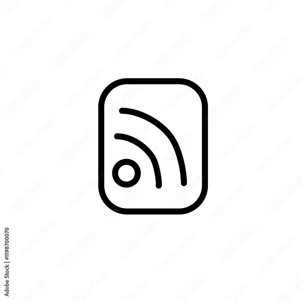 Wi-Fi hotspot widget icon minimalist vector, simple sign and symbol line art. electronic icon Wi-Fi hotspot widget icon minimalist vector, simple sign and symbol line art. electronic icon