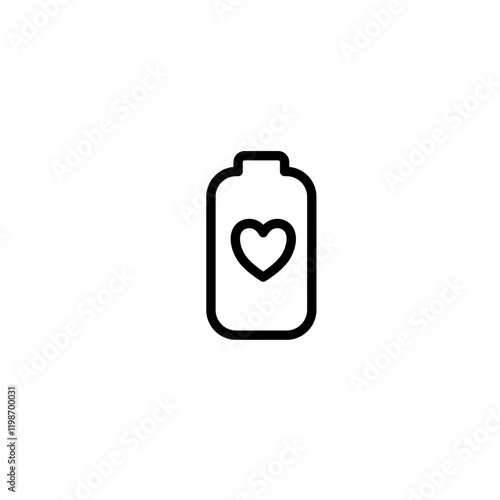 battery healthy widget icon minimalist vector, simple sign and symbol line art. widget icon