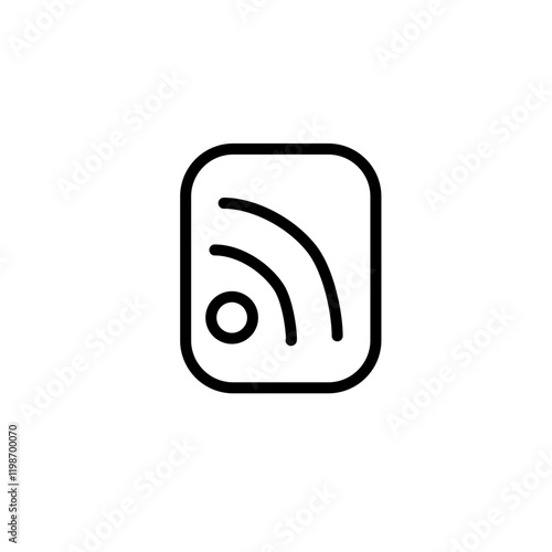 Wi-Fi hotspot widget icon minimalist vector, simple sign and symbol line art. electronic icon