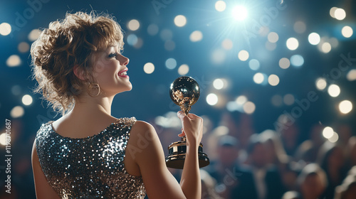 Golden Moment: A woman beam...