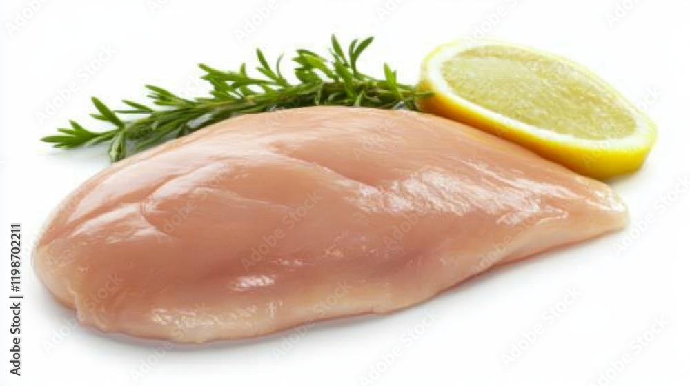 Raw chicken breast isolated on a white background with a clipping path. Raw chicken breast isolated on a white background with a clipping path.