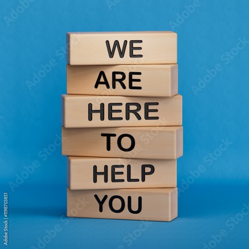 Obraz na płótnie We are here to help you symbol