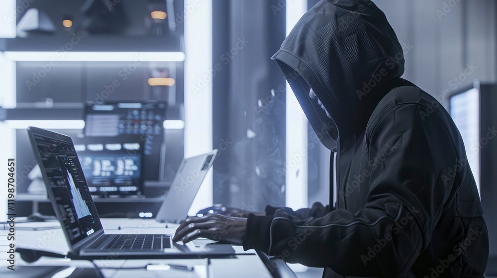 Anonymous faceless hackers are using laptops, along with abstract digital symbols and Concepts of hacking cybersecurity, cybercrime, cyberattack Anonymous faceless hackers are using laptops, along with abstract digital symbols and Concepts of hacking cybersecurity, cybercrime, cyberattack