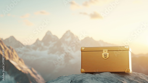 Golden Treasure Chest on Mo...