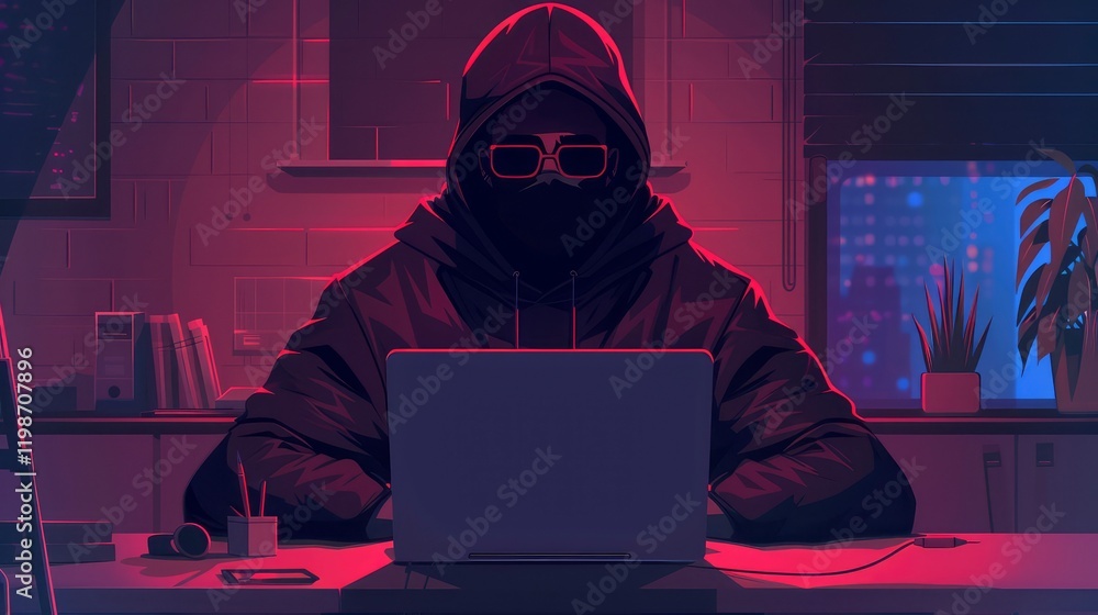 Anonymous faceless hackers are using laptops, along with abstract digital symbols and Concepts of hacking cybersecurity, cybercrime, cyberattack Anonymous faceless hackers are using laptops, along with abstract digital symbols and Concepts of hacking cybersecurity, cybercrime, cyberattack