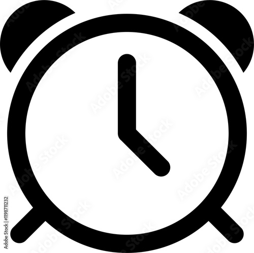 alarm icon vector. time, hour, minute, second, symbol