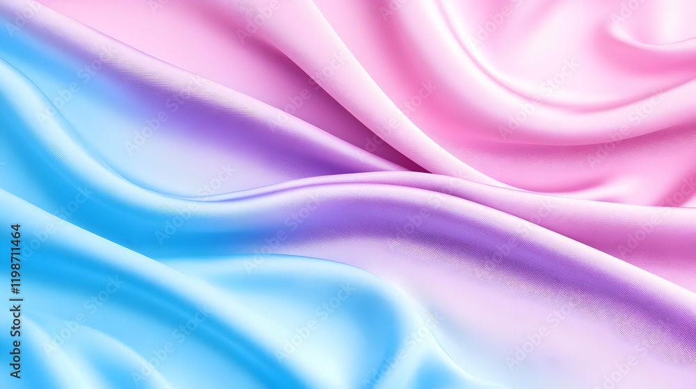 Obraz premium Flowing Pastel Silk Fabric Creates a Smooth, Elegant Background with Soft, Dreamy Colors