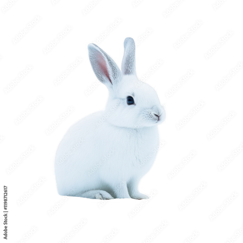 fluffy white rabbit sits gracefully against transparency background, showcasing its soft fur and alert expression. This charming animal embodies tranquility and innocence fluffy white rabbit sits gracefully against transparency background, showcasing its soft fur and alert expression. This charming animal embodies tranquility and innocence