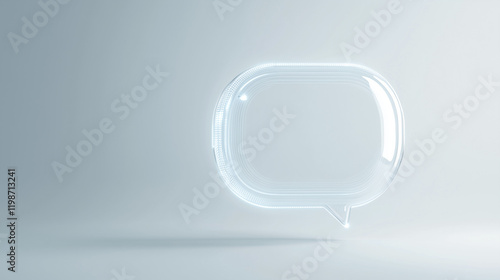 Glass Speech Bubble: A tran...