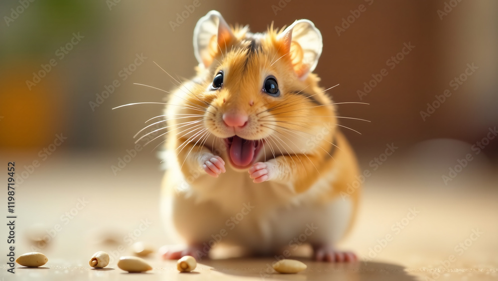 Excited Hamster's Seed Feast Excited Hamster's Seed Feast