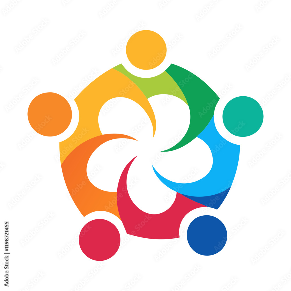 Community network and social icon design template Community network and social icon design template