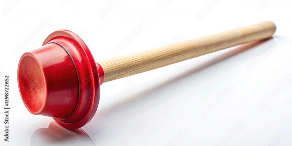 Plunger Close-up, Bright, Clean, Plumbing Tool Plunger Close-up, Bright, Clean, Plumbing Tool