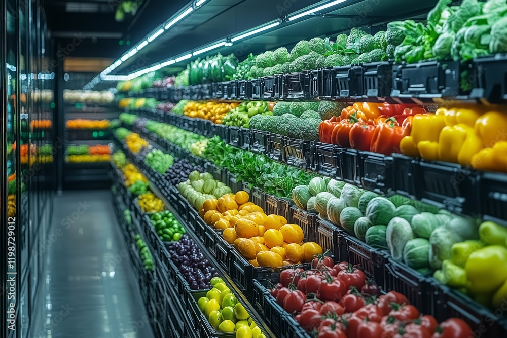 custom made wallpaper toronto digital"Automated Robotics Sorting Fresh Produce in Advanced Agriculture Facility, High-Tech Produce Organization Innovation Scene"