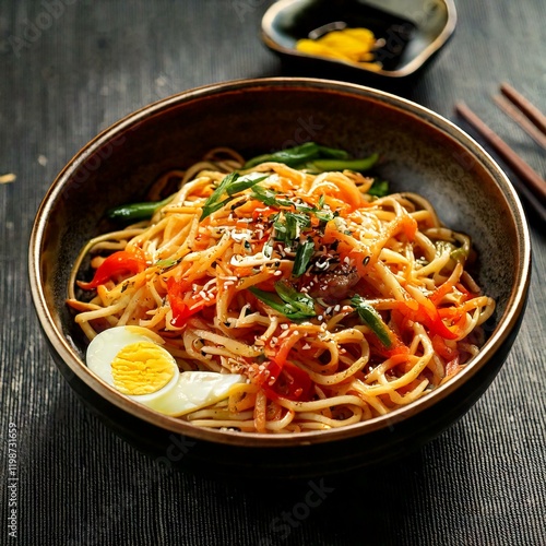 Korean style noodle dish