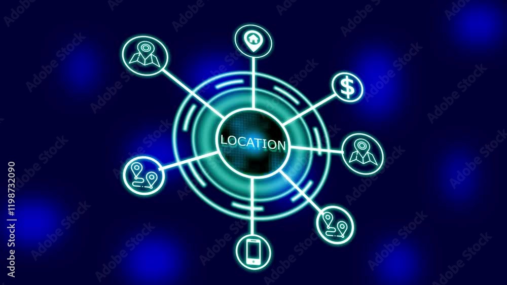 Location managements icon isolated , locator icon, 4k animation . Location managements icon isolated , locator icon, 4k animation .