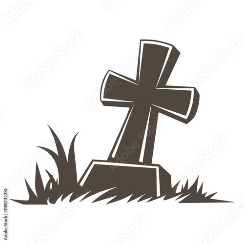 graveyard vector. tombstone vector set