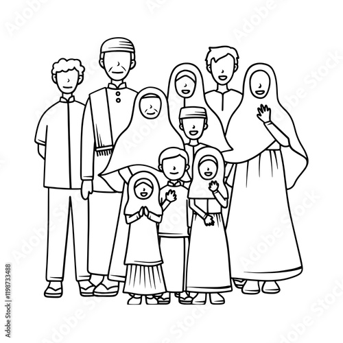 a muslim family portrait