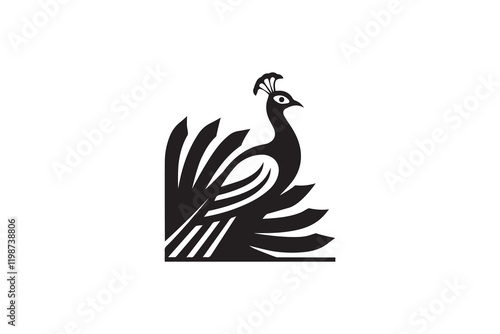 Peacock Logo Design Template Vector Illustration