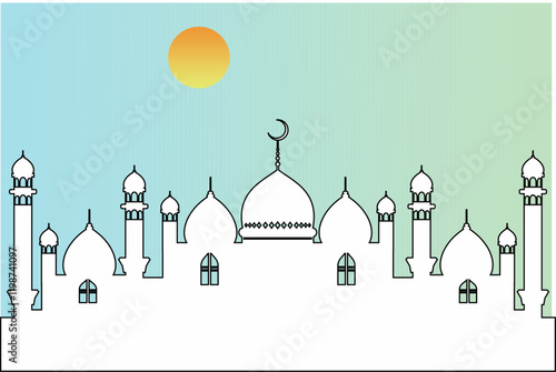 Ramadan kareem background design, modern islamic banner collection, arabic, ied mubarak celebration, poster, flyer, advertising illustration design vector