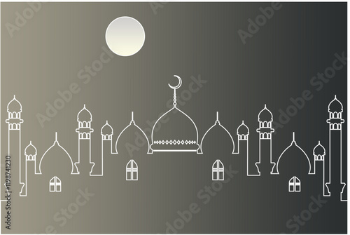 Ramadan kareem background design, modern islamic banner collection, arabic, ied mubarak celebration, poster, flyer, advertising illustration design vector