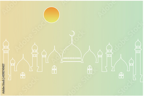 Ramadan kareem background design, modern islamic banner collection, arabic, ied mubarak celebration, poster, flyer, advertising illustration design vector