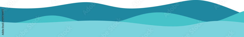 Obraz premium Wavy Water Footer