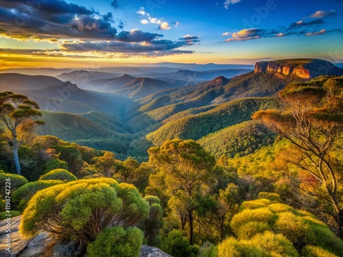 Stunning Panoramic Vista from Evans Lookout, Blue Mountains, Australia
